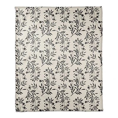 Monochromatic Floral Bunch 50" x 60" Coral Fleece Blanket