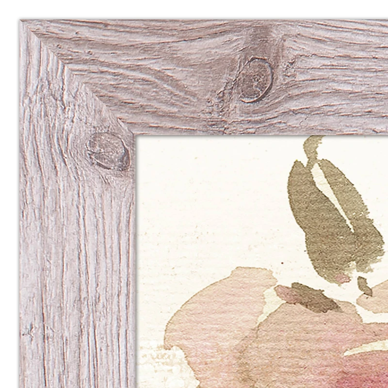 Pink Flowers 24" x 16" Western White Framed Print