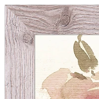 Pink Flowers 24" x 16" Western White Framed Print