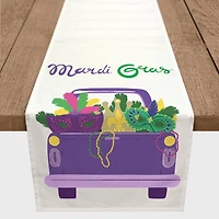 90" Mask Truck Load Mardi Gras Table Runner