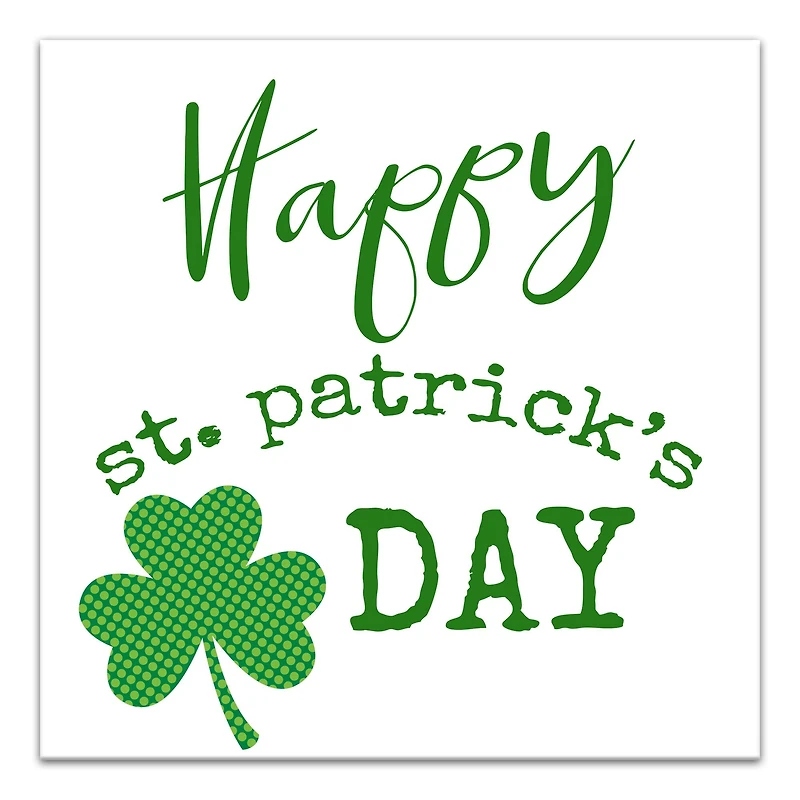 Happy St Patricks Day 16" x 16" Canvas Wall Art