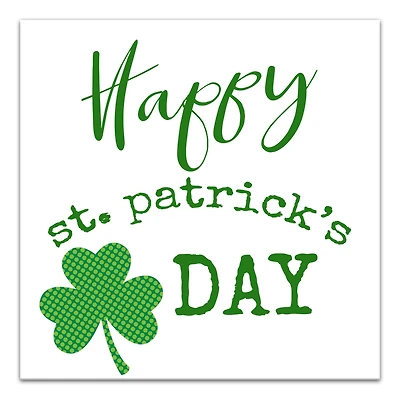 Happy St Patricks Day 16" x 16" Canvas Wall Art