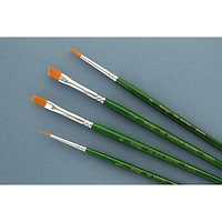 Protégé Gold Nylon Short Handle 4 Piece Brush Set