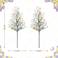 Glitzhome® 28" Easter Berries & Eggs Picks Set