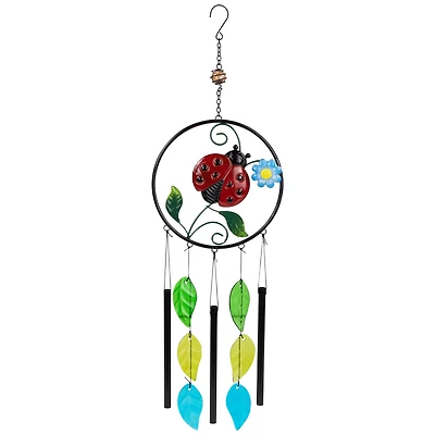 27.5" Ladybug Dreamcatcher Outdoor Garden Windchime