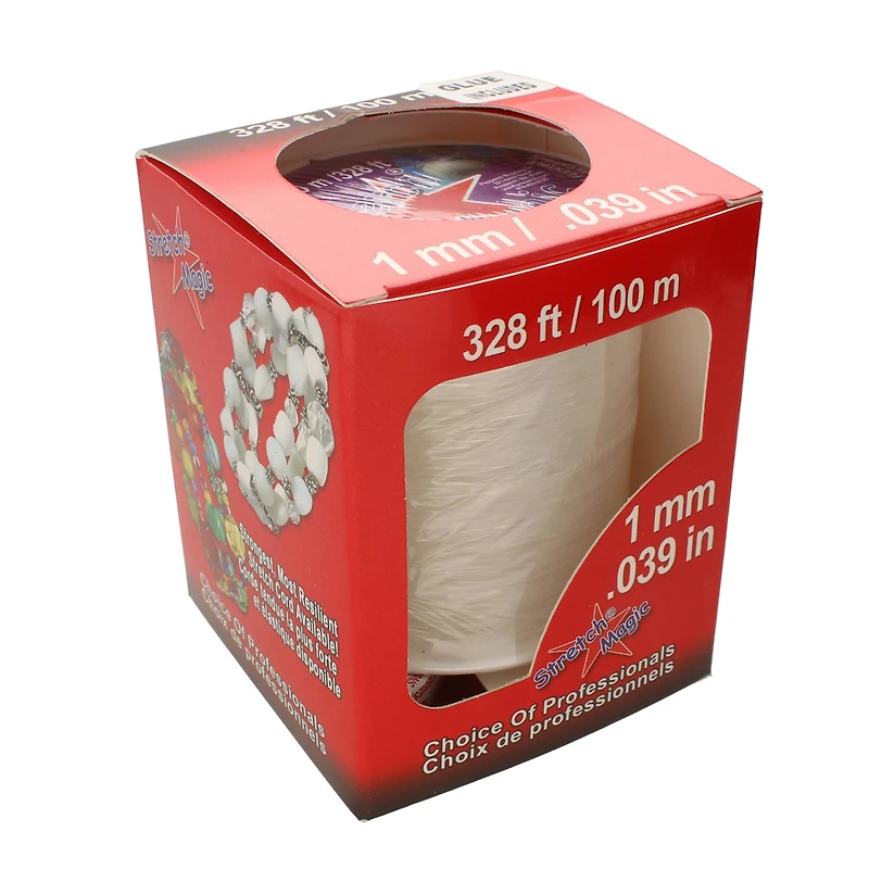 Stretch Magic® 1mm Clear Bead & Jewelry Cord with Glue, 100m