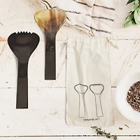 Hello Honey® Horn Salad Servers Set