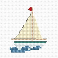Luca-s Boat Counted Cross Stitch Kit