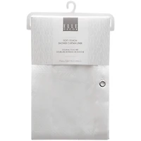 Elle Décor White Soft Touch Waterproof Fabric Shower Curtain Liner
