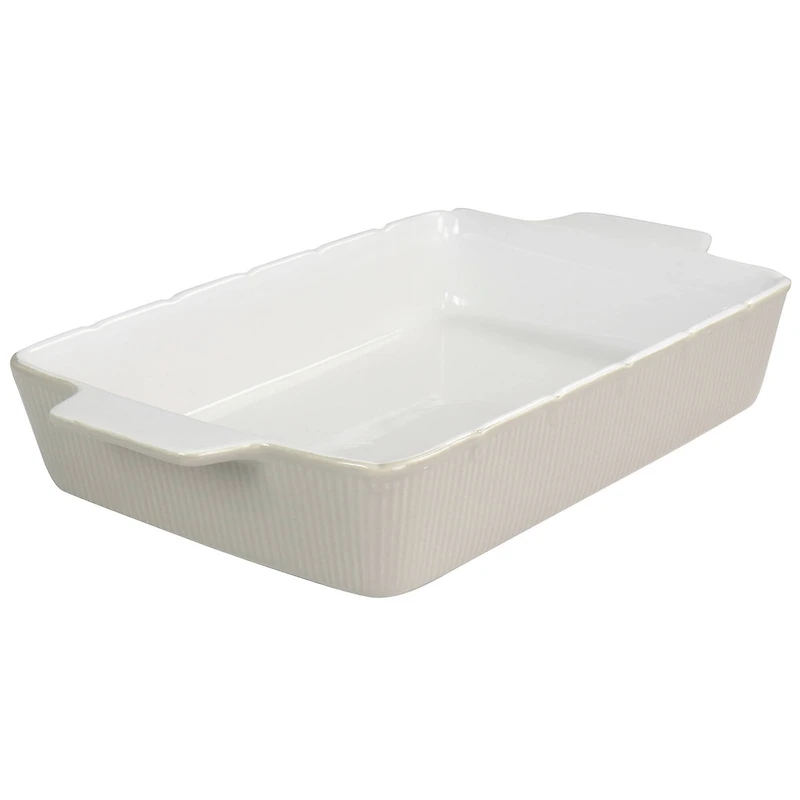 Martha Stewart Taupe Ceramic Rectangular Baker Set