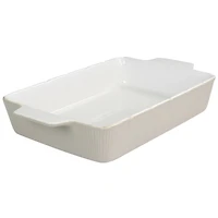 Martha Stewart Taupe Ceramic Rectangular Baker Set