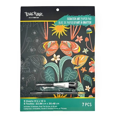 Brea Reese™ 9" x 12" Boho Palms Scratch Art Paper Pad