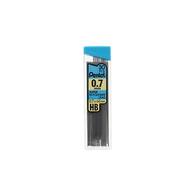 Pentel® Super Hi-Polymer HB Lead Refills, 0.7mm
