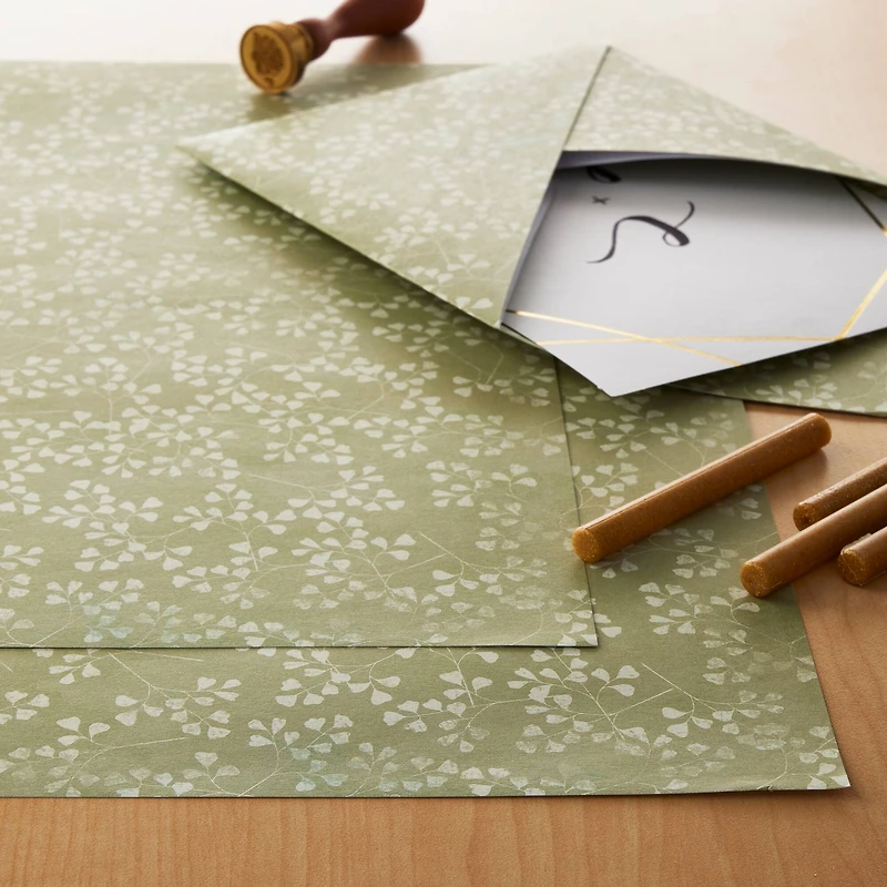 Ditsy Green Leaves Cardstock Paper by Recollections™, 12" x 12"