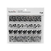 Floral & Foliage Border Cling Stamps, 4ct. by Recollections™