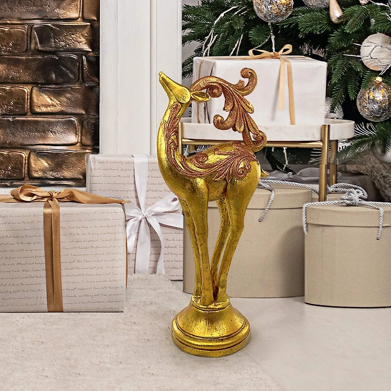 Design Toscano 2ft. Santa's Romping Reindeer Christmas Statue