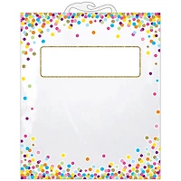 Ashley Production Hanging Confetti Pattern Storage/Book Bag, 2 Packs of 6 