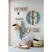 Hello Honey® Blue Cotton Throw with Pom Poms