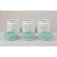 DII® 5.6" Aqua Ceramic Jar Canister Set, 3ct.