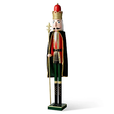 Glitzhome® 3.5ft. Wooden Christmas King Nutcracker