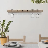 Brown Wine Glass Rack Floating Display Shelf