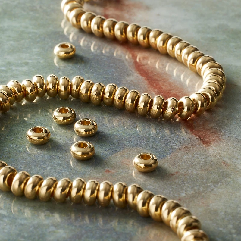 Metal Rondelle Beads