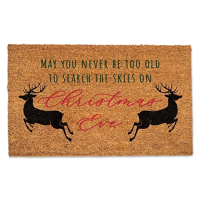 Look to the Skies on Christmas Eve 30" x 18" Door Mat