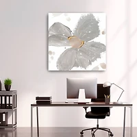 Contemporary Floral Gray II Canvas Giclee