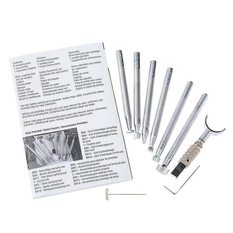 6 Pack: Basic Leather Tooling Set by Make Market®