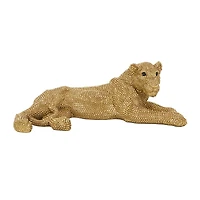 25" Gold Leopard Sculpture