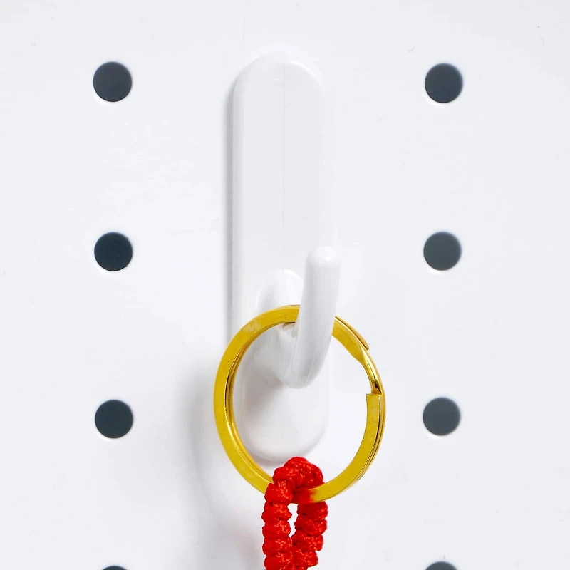 Short White Pegboard Hooks by Simply Tidy®, 5ct.
