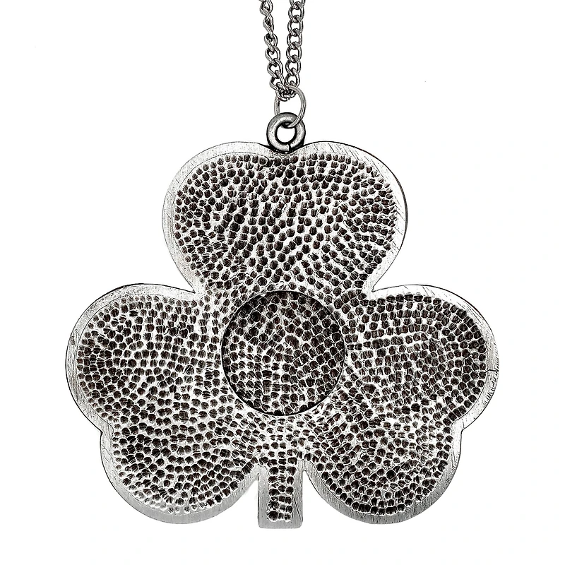 Shamrock Irish Penny House Blessing With Emerald Green Glass Stones