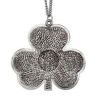 Shamrock Irish Penny House Blessing With Emerald Green Glass Stones