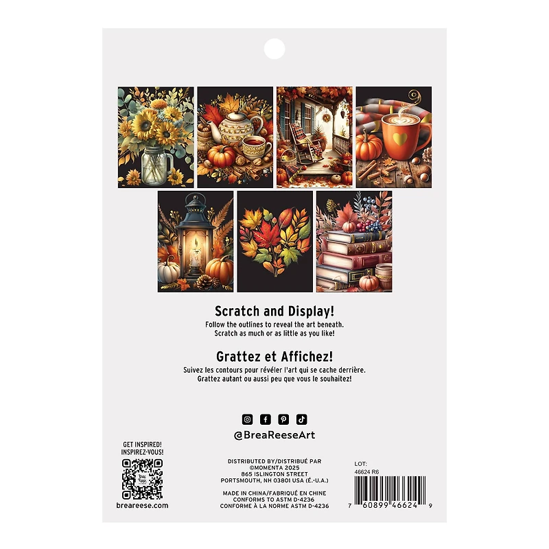 Brea Reese™ 6" x 8" Fall Florals Season Scratch Art Paper Pad