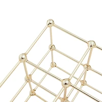 Gold Marble Modern Sculpture, 12" x 9" x 9"