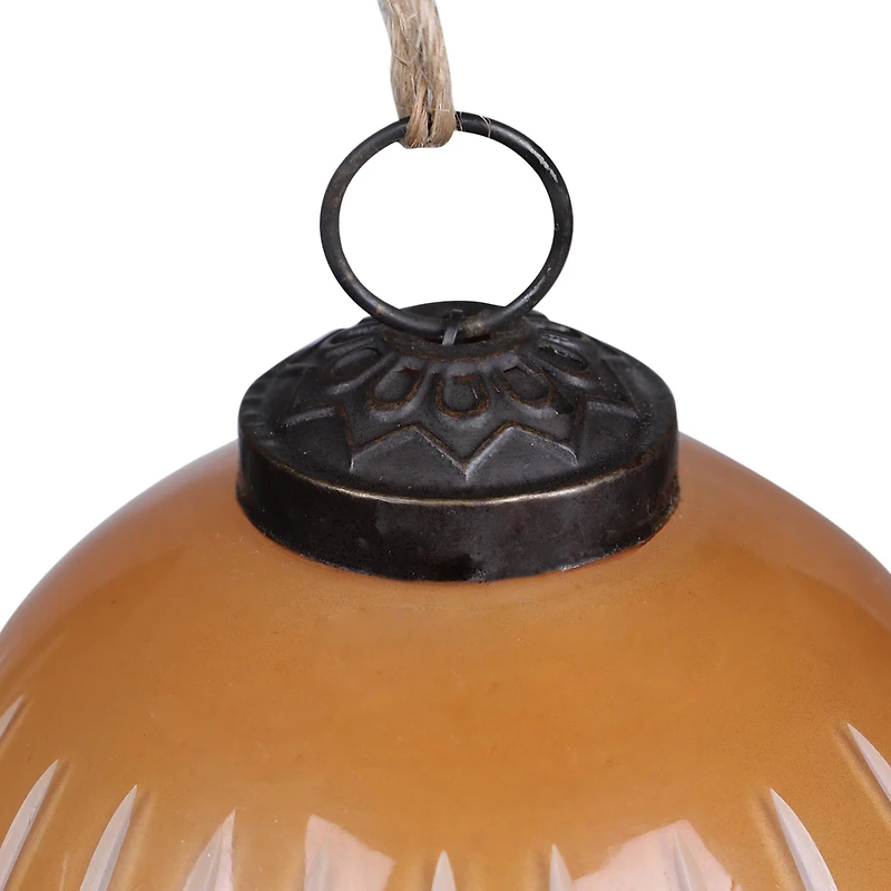 3" Light Brown Gingerbread Forest Glass Ball Ornament by Ashland®
