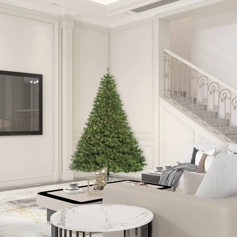 6.5ft. Pre-Lit Oregon Fir Artificial Christmas Tree, Clear Dura-Lit® Lights