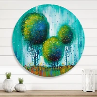 Designart - Colourful Trees Impressionist Landscape II