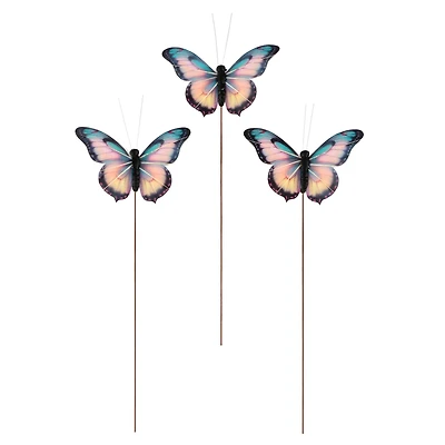 Multicolor Feather Butterflies, 3ct. by Ashland®