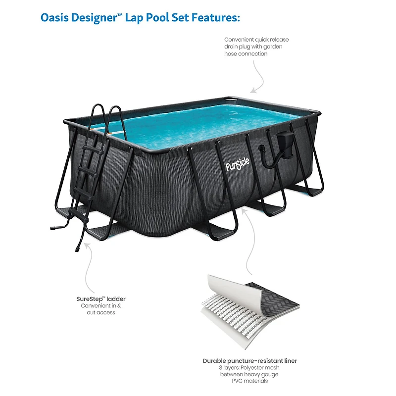 Funsicle 13ft. Oasis Designer Above Ground Pool Set