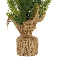 10.5", 15", & 18" Unlit Pine Artificial Christmas Tree with Burlap Base Set