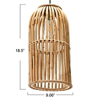 Hello Honey® Woven Bamboo Ceiling Light