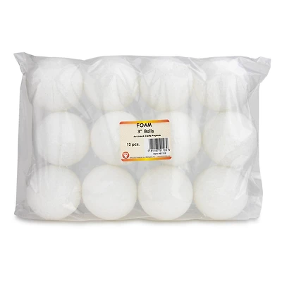 Hygloss® 3" Craft Foam Balls, 12ct.
