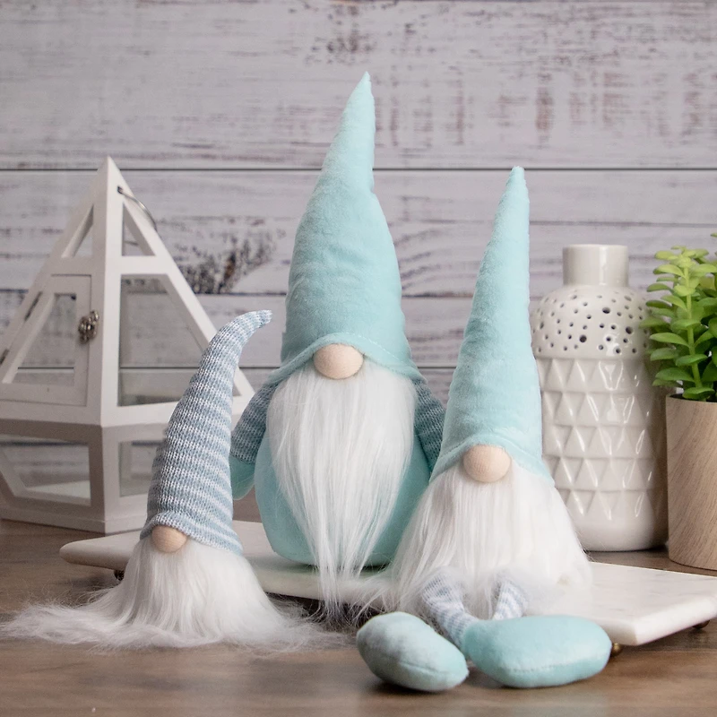 12" Sky Blue & White Spring Gnome
