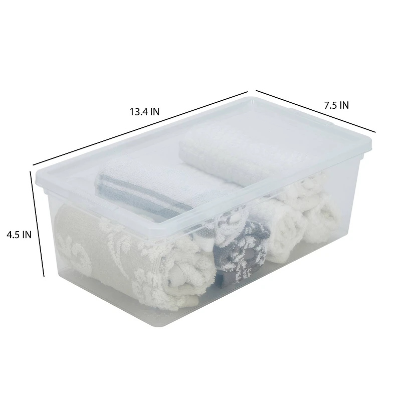 Simplify Clear Stackable Storage Bins with Lids