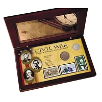 Civil War Coin & Stamp Collection Boxed Set