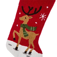 Glitzhome® 19" Reindeer Hooked Stocking