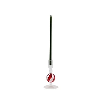 Glass Peppermint Candy Narrow Taper Holder by Ashland®