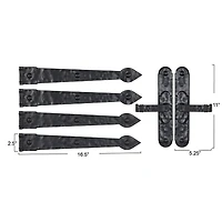 Household Essentials Black Carriage House Garage Door Magnet Set