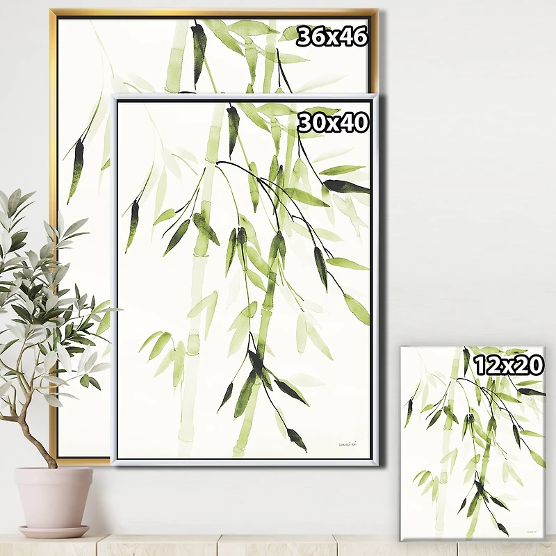 Designart - Simplist Bamboo Leaves II